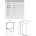 Душові двері двоелементні SMARTLINE SMSD2-120 B-L Transparent, RAVAK