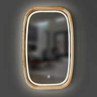 Дзеркало New Art Slim LED 550x850 Natural Light Luxury Wood