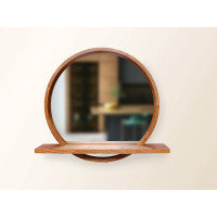 Дзеркало Sunrise з поличкою D800 Natural Dark Luxury Wood