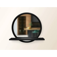 Дзеркало Sunrise з поличкою D600 Black Luxury Wood