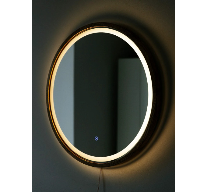 Дзеркало Perfection Slim LED D650 Natural Dark Luxury Wood