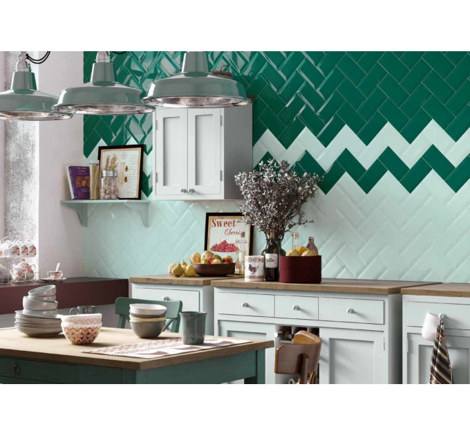Плитка стінова 464061 Metrotiles Зелений 10x20 код 2619 Голден Тайл