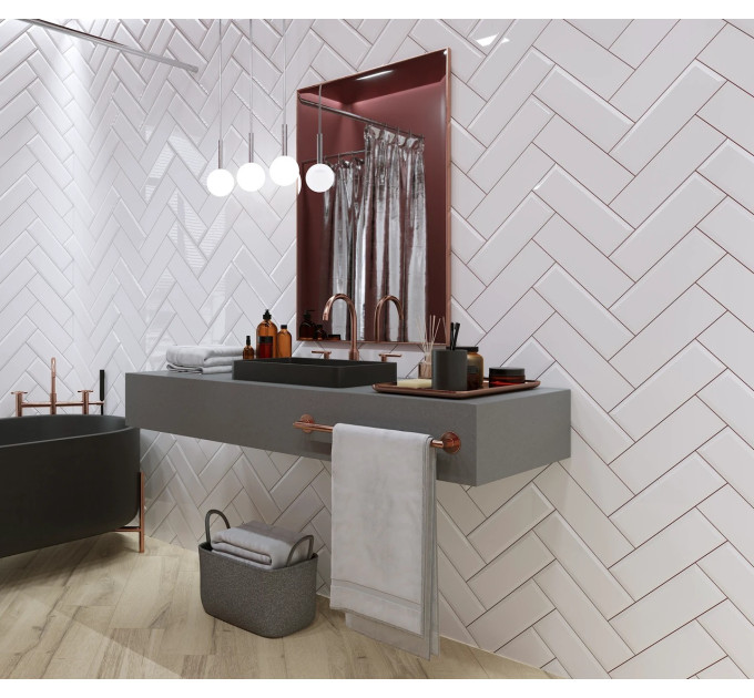 Плитка стінова The Wall світло-сірий 100x300x7 Golden Tile