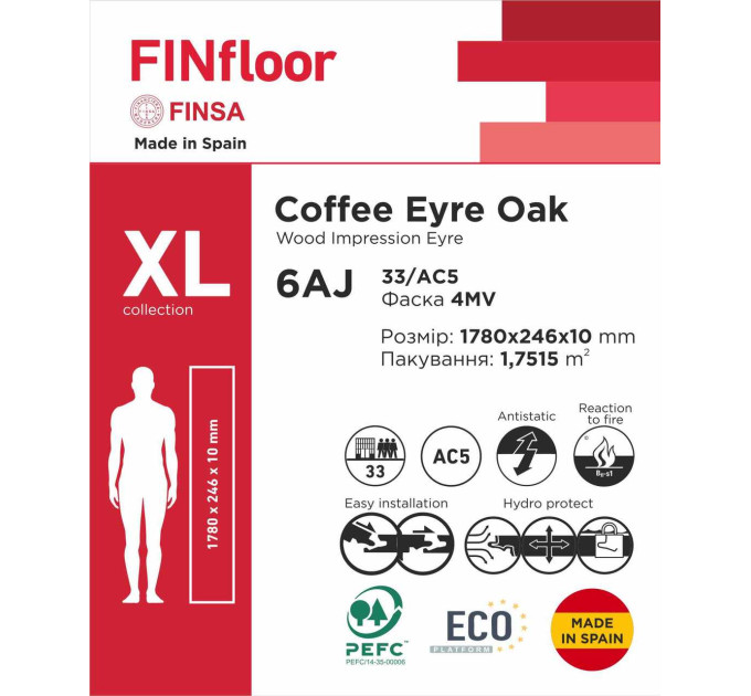 Ламінат Finsa 6AJ Coffee Eyre Oak XL
