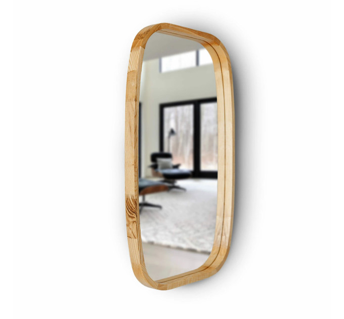 Дзеркало New Art Slim 600x900 Natural Light Luxury Wood