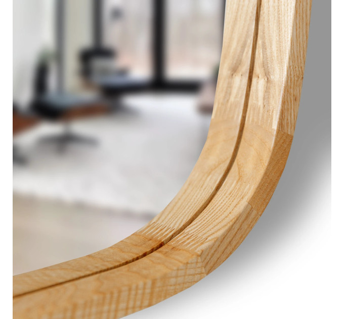 Дзеркало New Art Slim 600x900 Natural Light Luxury Wood