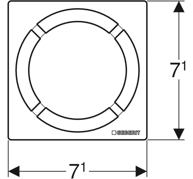 Решітка для душового трапа Circle 154.311.00.1 Geberit