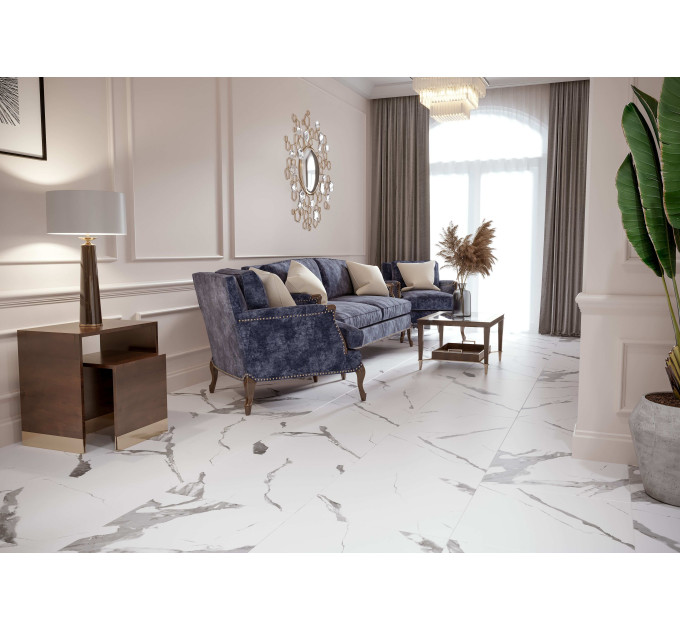 Плитка керамогранітна 6N0980 Calacatta Vera білий 600x1200x8 Golden Tile