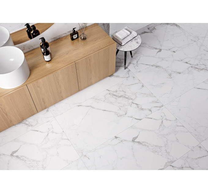 Плитка керамогранітна Н90990 Calacatta Extra білий 600x1200x8 Golden Tile