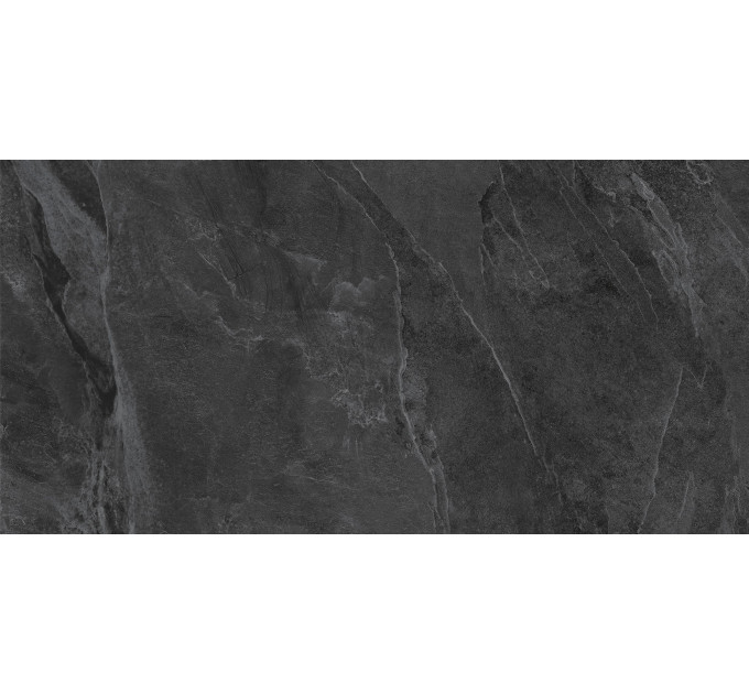 Плитка керамогранітна DRС980 Dark Rock чорний 600x1200x8 Golden Tile