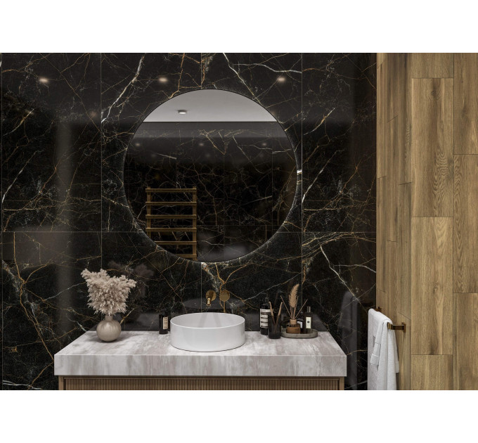 Плитка керамогранітна MPС990 Marmo Perlanera чорний 600x1200x8 Golden Tile