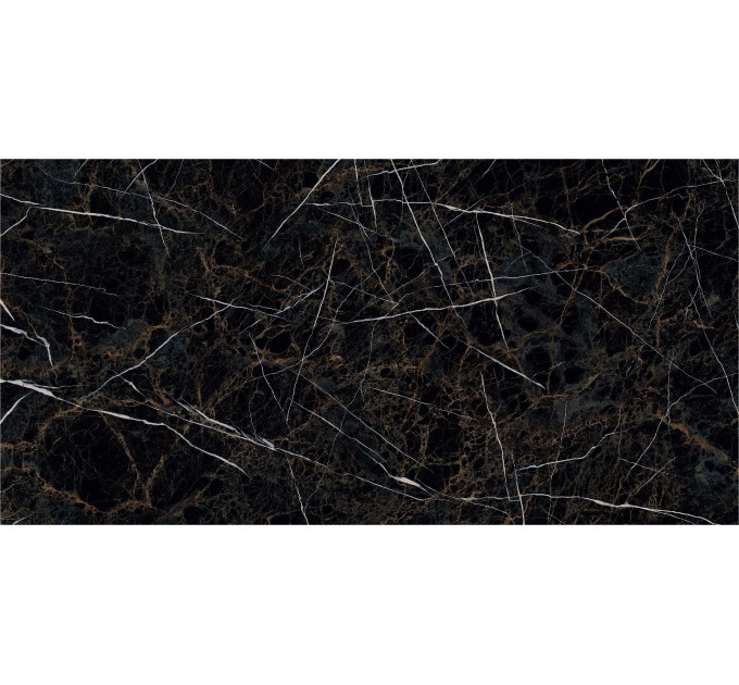 Плитка керамогранітна NBС990 Nero E Bianco чорний 600x1200x8 Golden Tile
