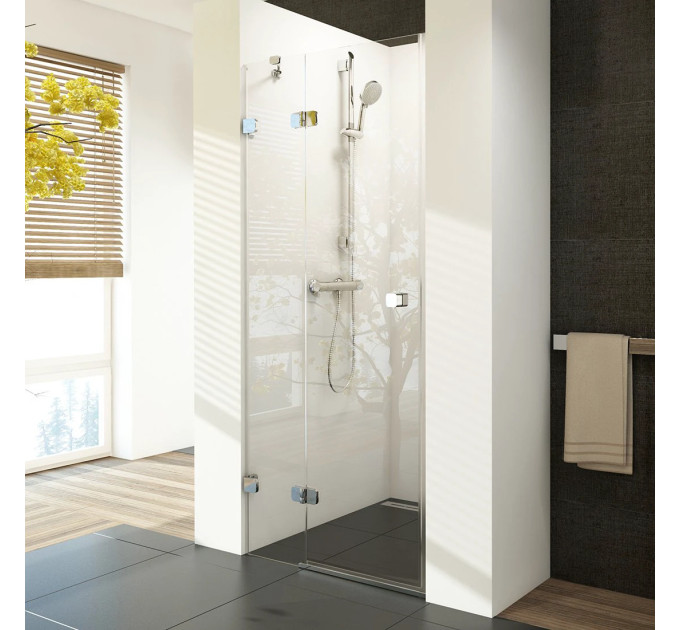 Душові двері двоелементні BRILLIANT BSD2-100 A-L Transparent, RAVAK