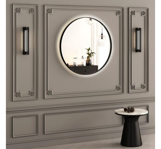 Дзеркало FLETCHER BLACK Iron Mirror 800x800 StudioGlass