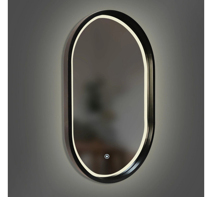 Дзеркало Freedom Slim LED 450x750 Black Luxury Wood