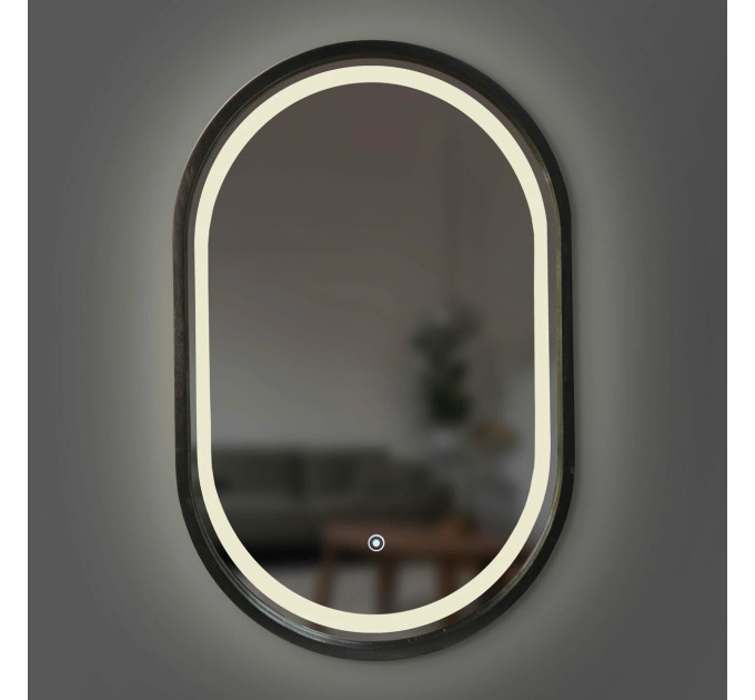 Дзеркало Freedom Slim LED 450x750 Black Luxury Wood