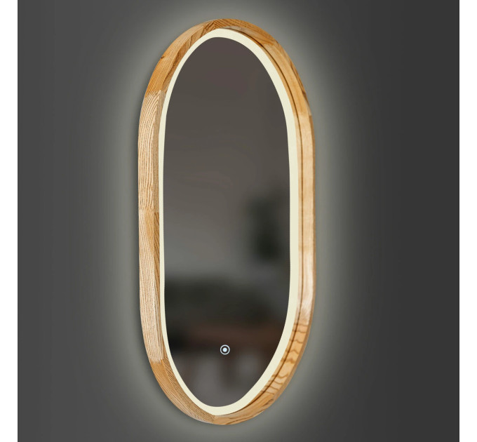 Дзеркало Freedom Slim LED 450x750 Natural Light Luxury Wood