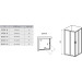 Душові двері двоелементні BLIX BLRV2K-100 Transparent, (1XVA0100Z1) RAVAK