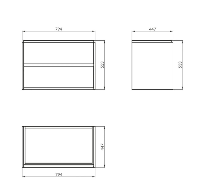 Шафка під умивальник CREA 80 Oak (FZZW1008771564), Cersanit