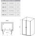 Душові двері двохелементні CSDL2-90 Transparent, (0QV7CC0LZ1) RAVAK