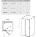 Душові двері двоелементні CHROME CSD2-100 Transparent, (0QVACC00Z1) RAVAK