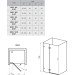 Душові двері двоелементні BRILLIANT BSD2-100 A-R Transparent, RAVAK