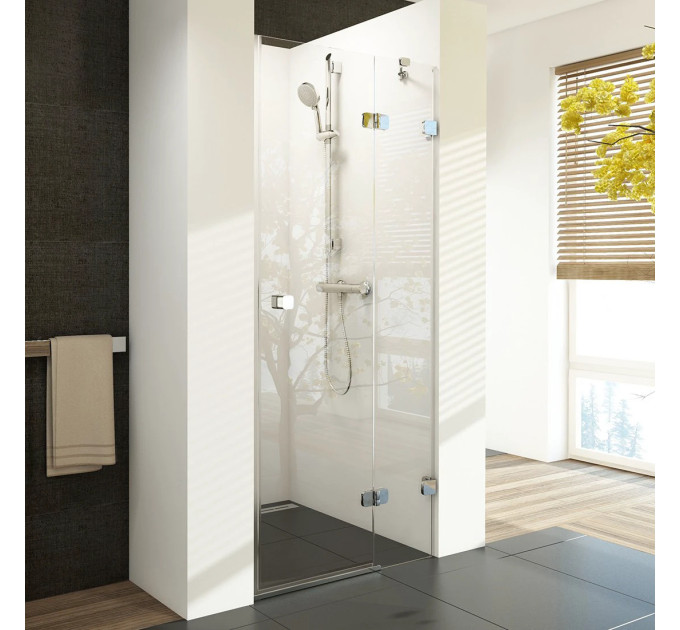 Душові двері двоелементні BRILLIANT BSD2-100 A-R Transparent, RAVAK