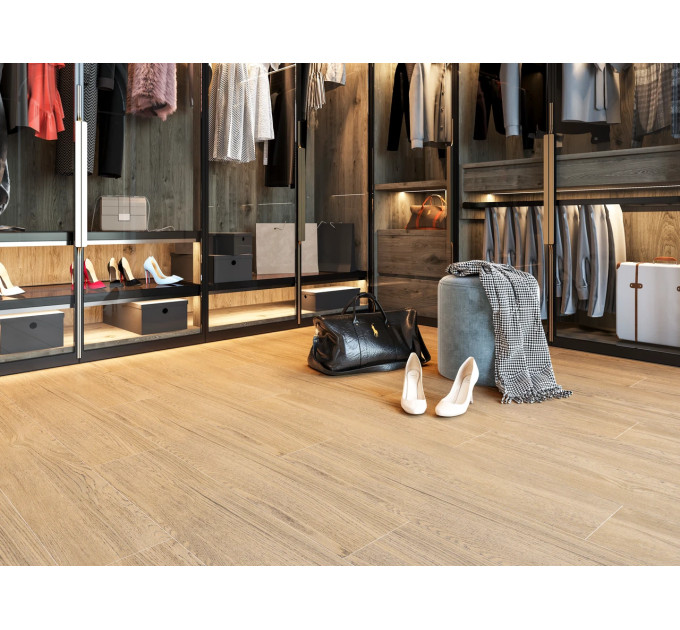 Плитка керамогранітна Glam Wood бежевий RECT 300x1200x10 Golden Tile