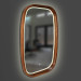 Дзеркало New Art Slim LED 550x850 Cognac Luxury Wood