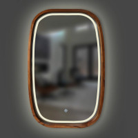 Дзеркало New Art Slim LED 550x850 Cognac Luxury Wood