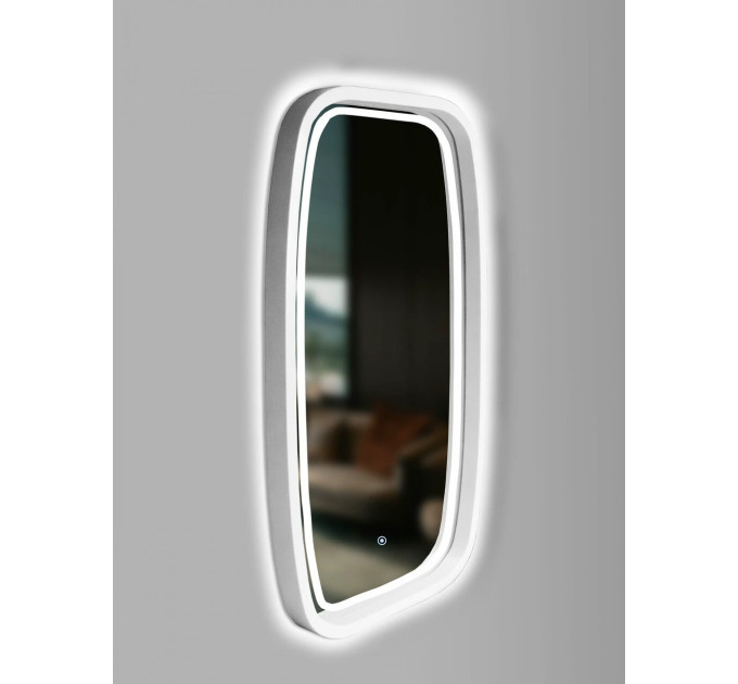 Дзеркало New Art Slim LED 550x850 Snow White Luxury Wood