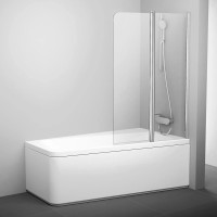 Шторка для ванни двохелементна 10CVS2-100 R Transparent, (7QRA0C03Z1) RAVAK