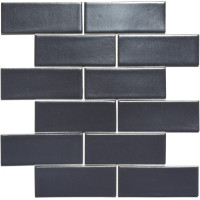 Мозаїка BRICK B 6022 Grafit Black 300x300х9 Котто Кераміка