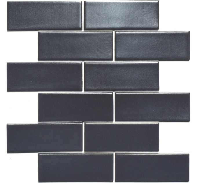 Мозаїка BRICK B 6022 Grafit Black 300x300х9 Котто Кераміка