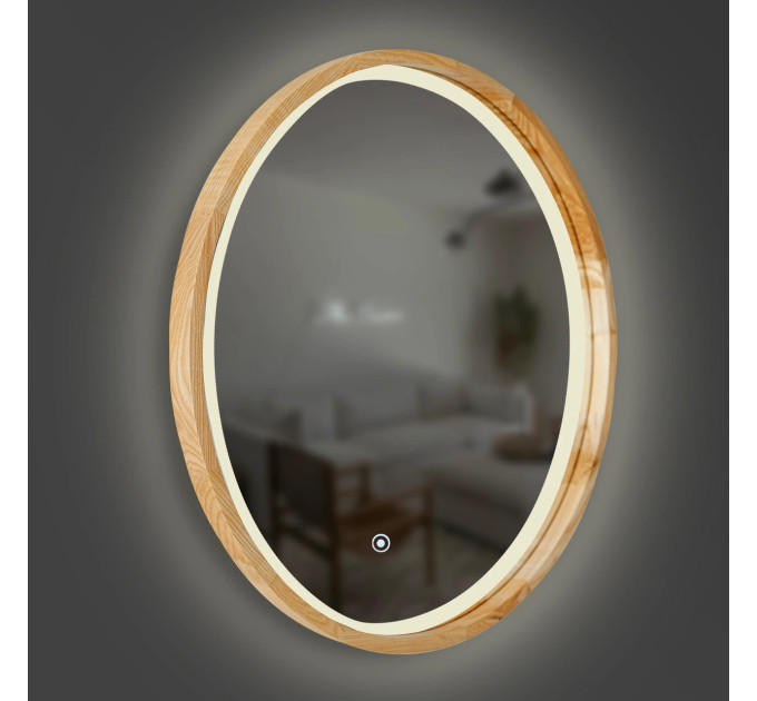 Дзеркало Perfection Slim LED D650 Natural Light Luxury Wood