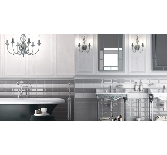 Плитка стінова Metrotiles світло-сірий 100x200x7 Golden Tile