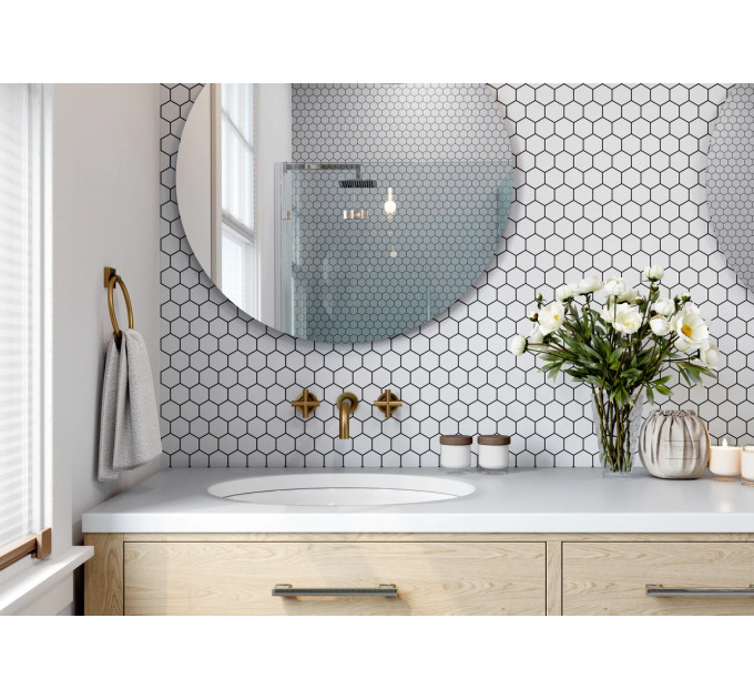 Мозаїка H 6024 Hexagon White 295x295x9 Котто Кераміка