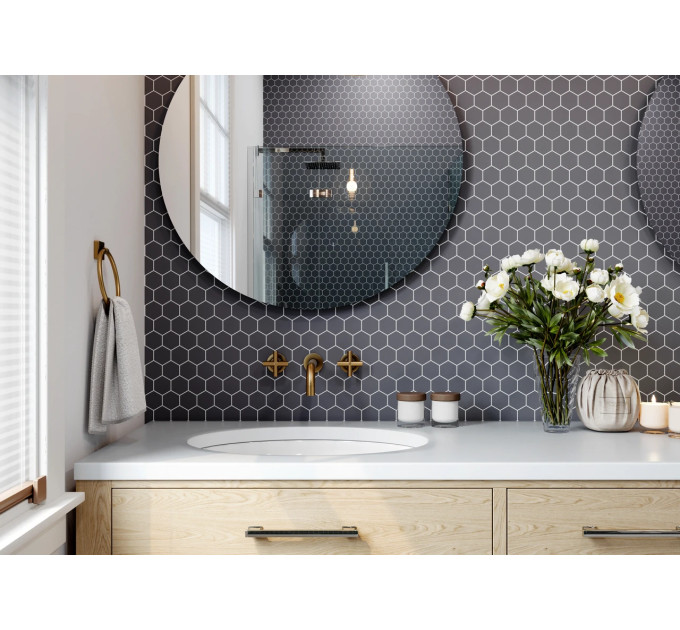 Мозаїка HEXAGON H 6003 Grey Shedol 295х295х9 Кераміка Лео УКРАЇНА