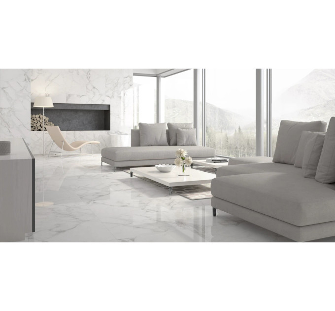 Плитка керамогранітна Calacatta Extra білий 607x607x10 Golden Tile
