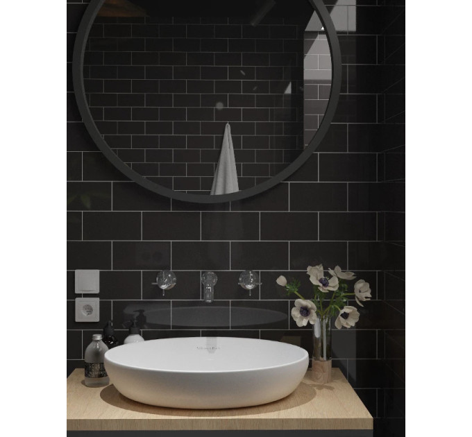 Плитка стінова Metrotiles plane чорний 100x200x7 Golden Tile