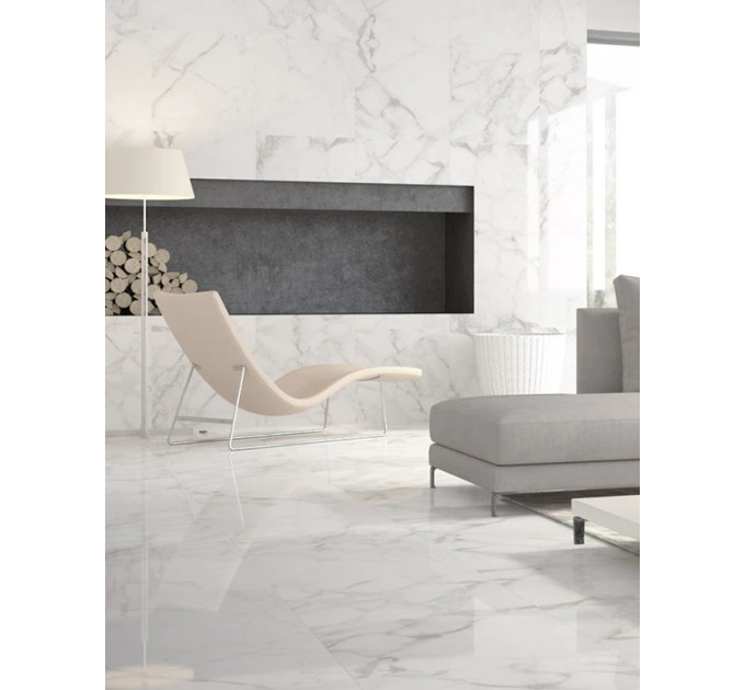 Плитка керамогранітна Calacatta Extra білий 607x607x10 Golden Tile