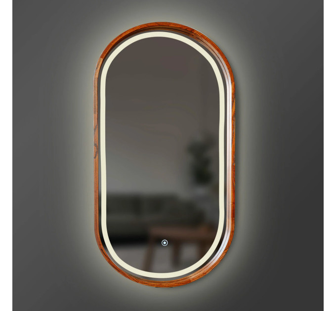 Дзеркало Freedom Slim LED 450x750 Cognac Luxury Wood