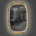 Дзеркало New Art Slim LED 550x850 Natural Dark Luxury Wood