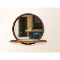 Дзеркало Sunrise з поличкою D700 Mahogany Luxury Wood