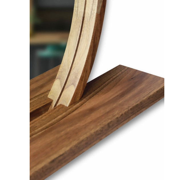 Дзеркало Sunrise з поличкою D600 Natural Walnut Luxury Wood