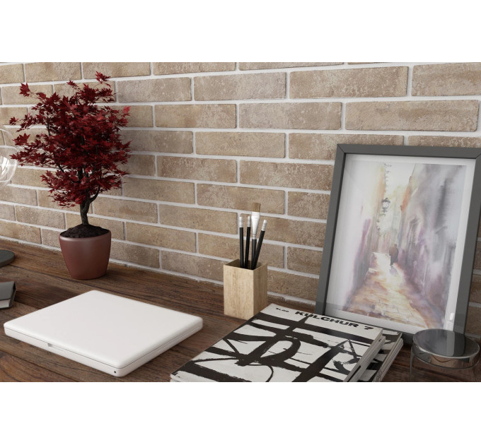 Плитка фасадна Baker Street світло-бежевий Slim 60x250x6 Golden Tile