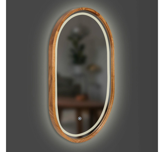Дзеркало Freedom Slim LED 450x750 Mahogany Luxury Wood