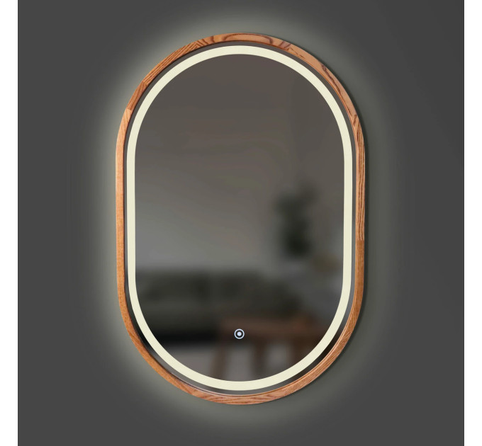 Дзеркало Freedom Slim LED 450x750 Mahogany Luxury Wood