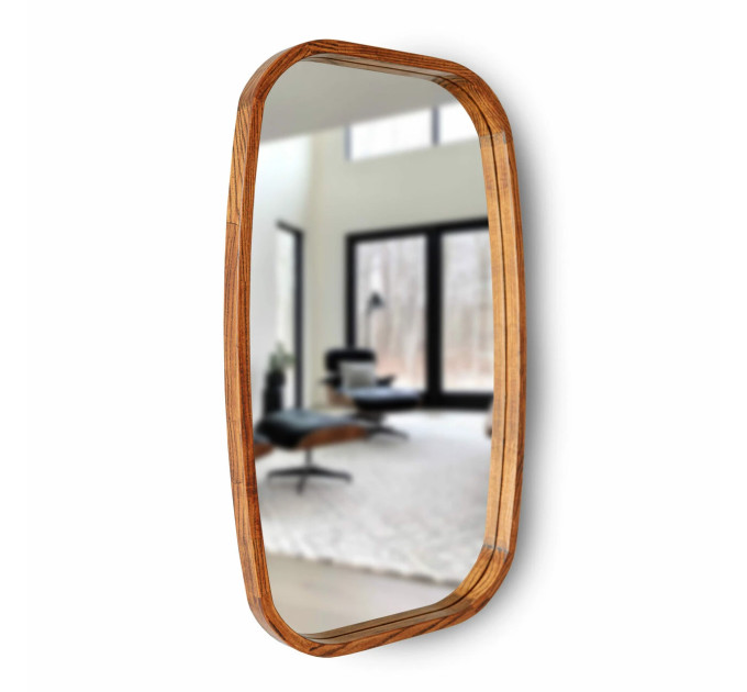 Дзеркало New Art Slim 600x900 Mahogany Luxury Wood