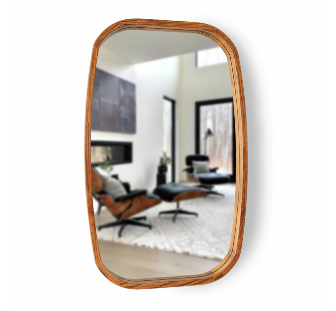 Дзеркало New Art Slim 600x900 Mahogany Luxury Wood